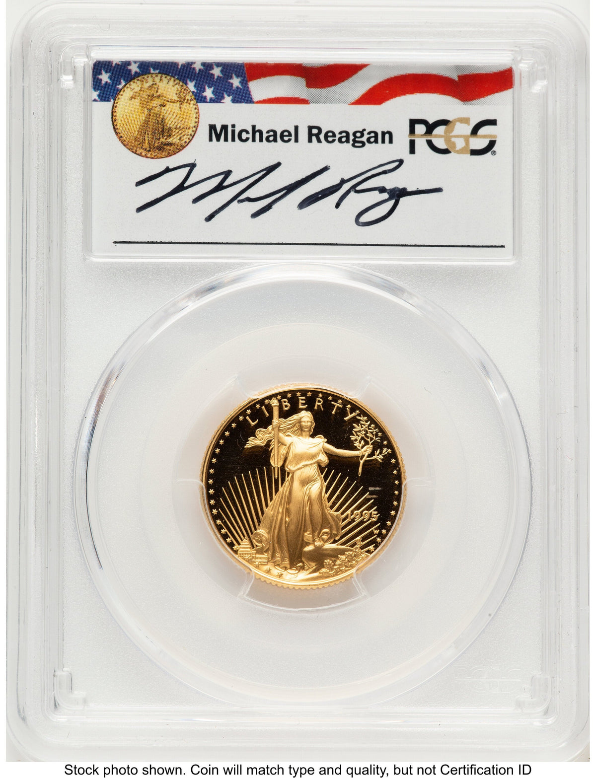 1995-W Proof Gold Eagle 1/4 oz Reagan Legacy Series Michael Reagan PCGS PR70