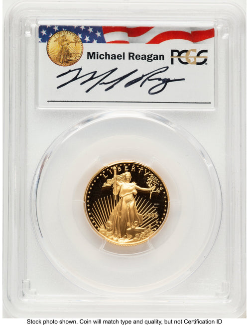 1995-W Proof Gold Eagle 1/4 oz Reagan Legacy Series Michael Reagan PCGS PR70