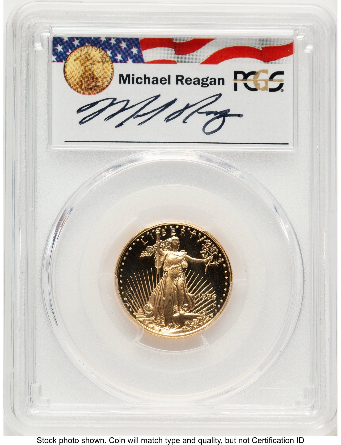 1996-W Proof Gold Eagle 1/4 oz Reagan Legacy Series Michael Reagan PCGS PR70