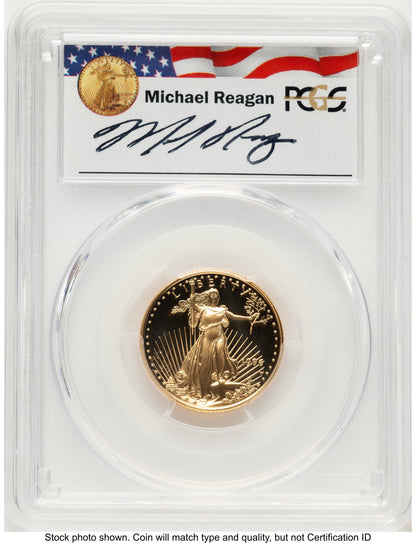 1996-W Proof Gold Eagle 1/4 oz Reagan Legacy Series Michael Reagan PCGS PR70