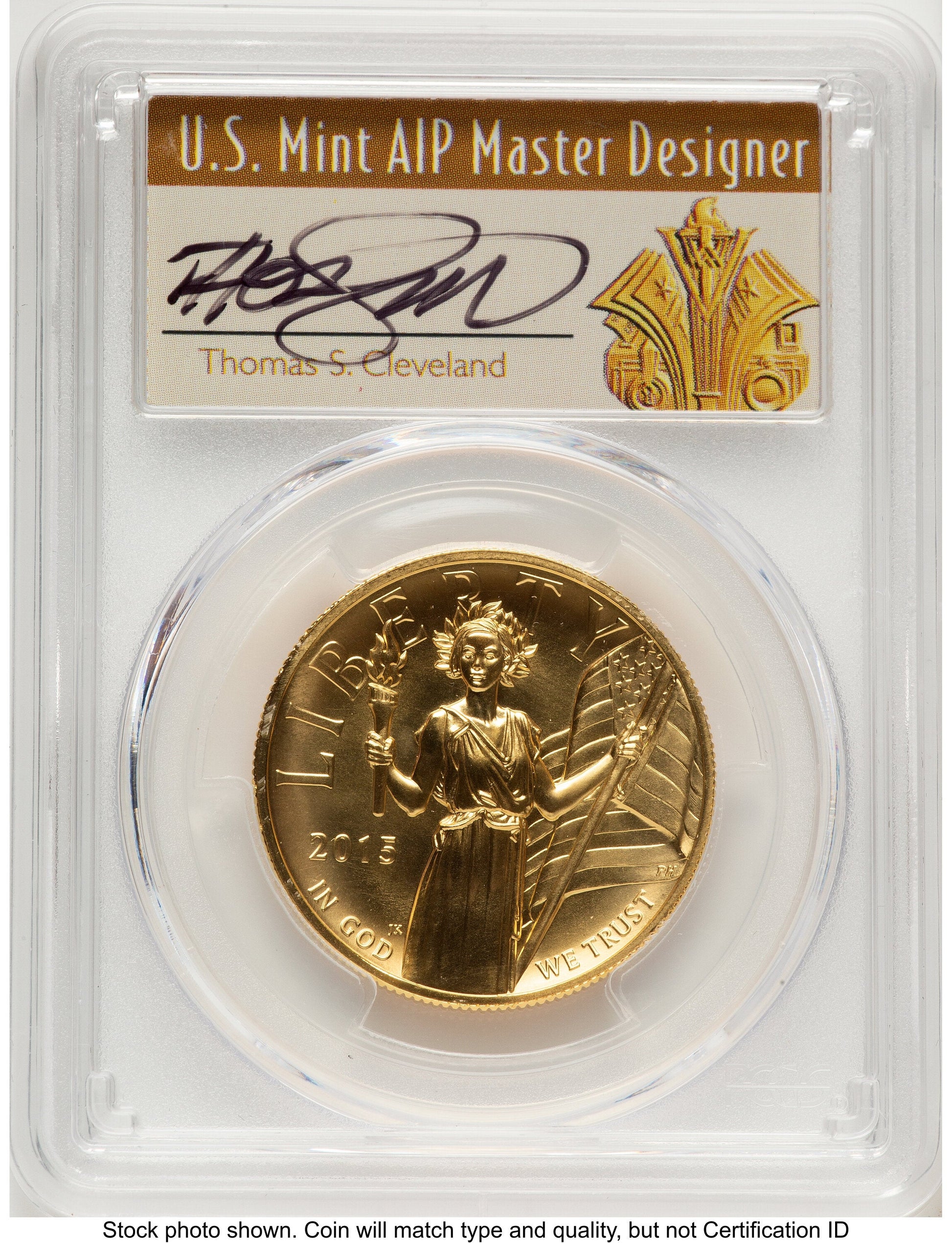 2015-W G$100 American Liberty High Relief FS Thomas Cleveland Art Deco PCGS MS70