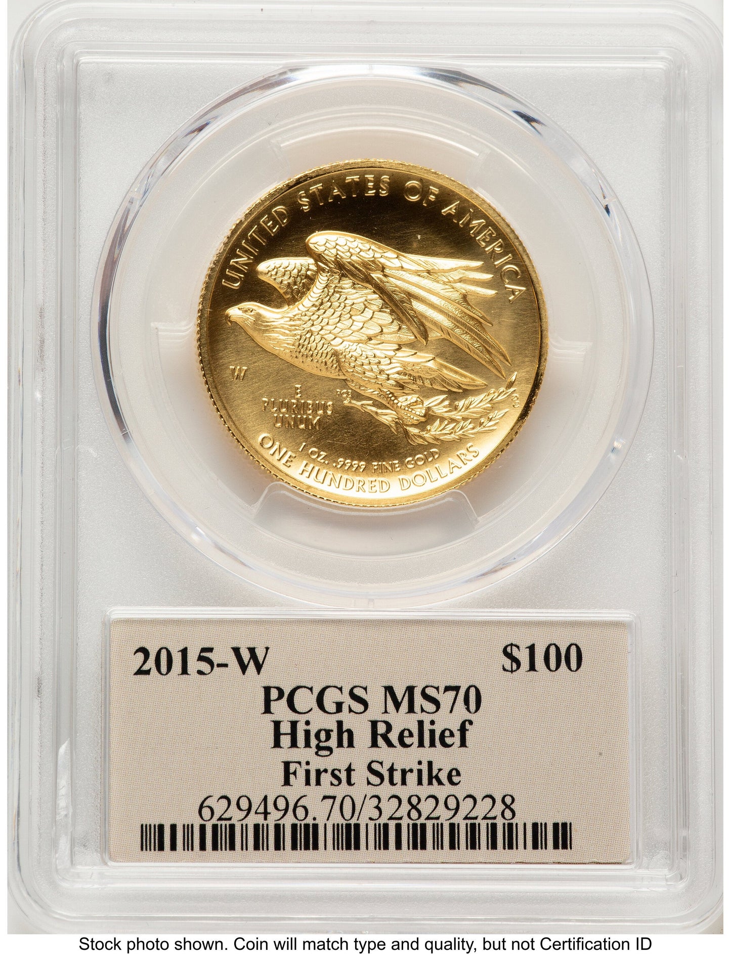 2015-W G$100 American Liberty High Relief FS Thomas Cleveland Art Deco PCGS MS70