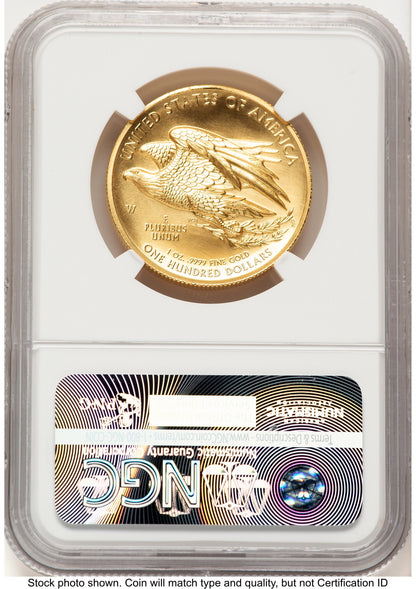 2015-W G$100 American Liberty High Relief FR Bunting Flag NGC MS70