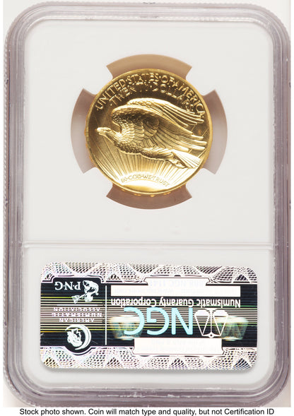2009 G$20 Ultra High Relief Saint Gaudens Label NGC MS70