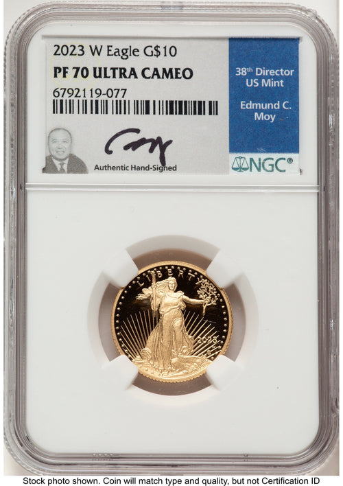 2023-W Proof Gold Eagle 1/4 oz NGC PF70 Ed Moy