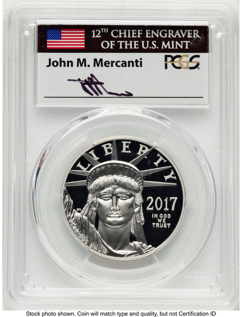 2017-W Proof Platinum Eagle 1 oz FDI John PCGS PR70 Mercanti