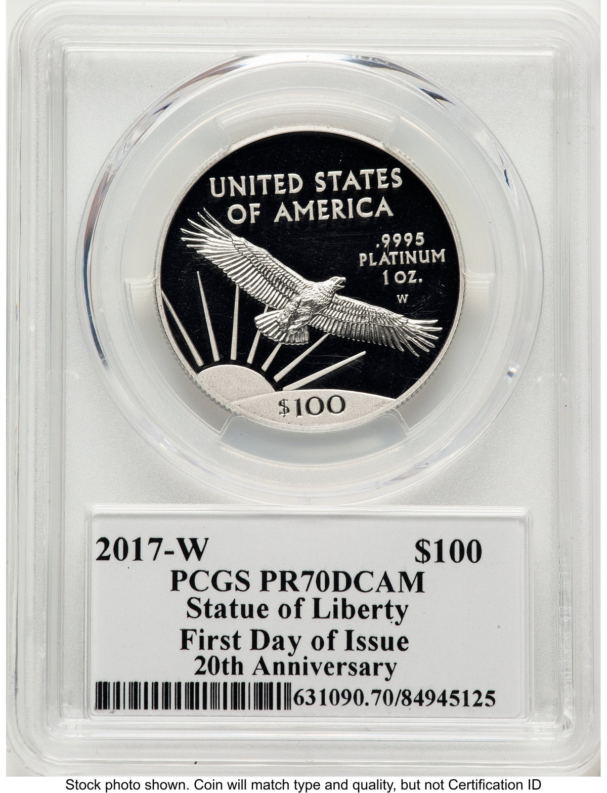 2017-W Proof Platinum Eagle 1 oz FDI John PCGS PR70 Mercanti