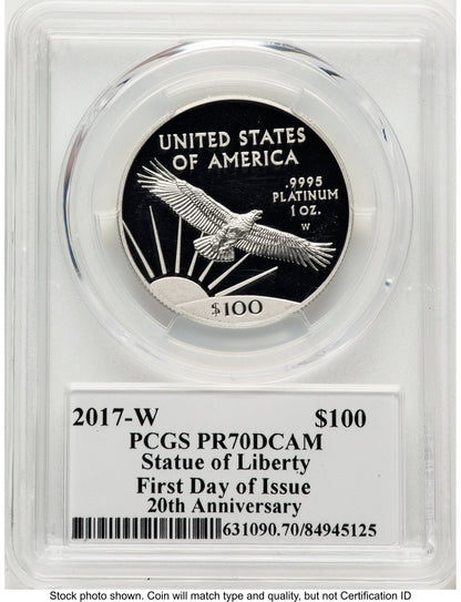 2017-W Proof Platinum Eagle 1 oz FDI John PCGS PR70 Mercanti