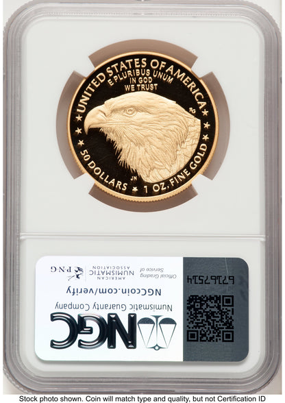 2024-W Proof Gold Eagle 1 oz NGC PF70 Ed Moy