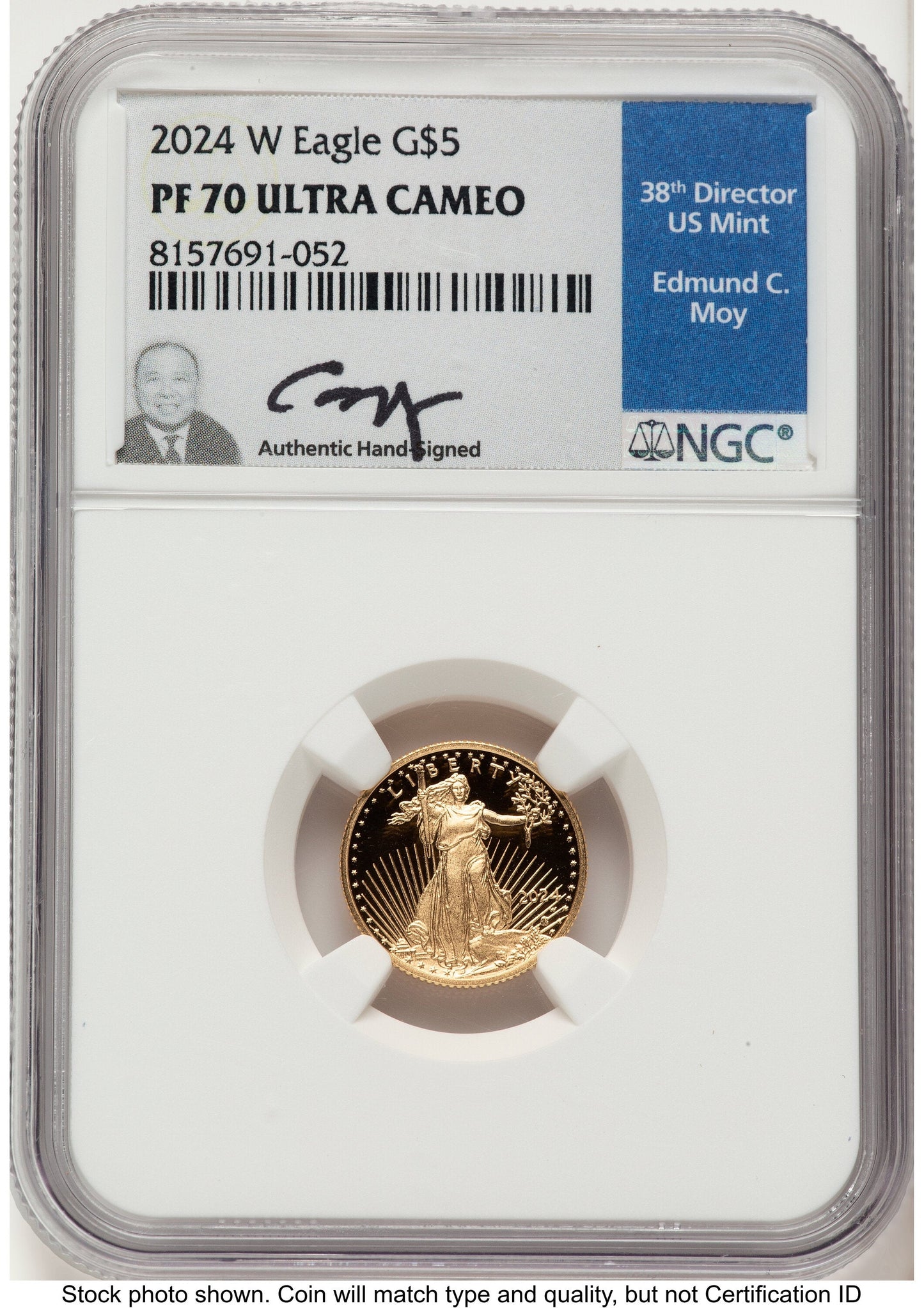 2024-W Proof Gold Eagle 1/10 oz NGC PF70 Ed Moy