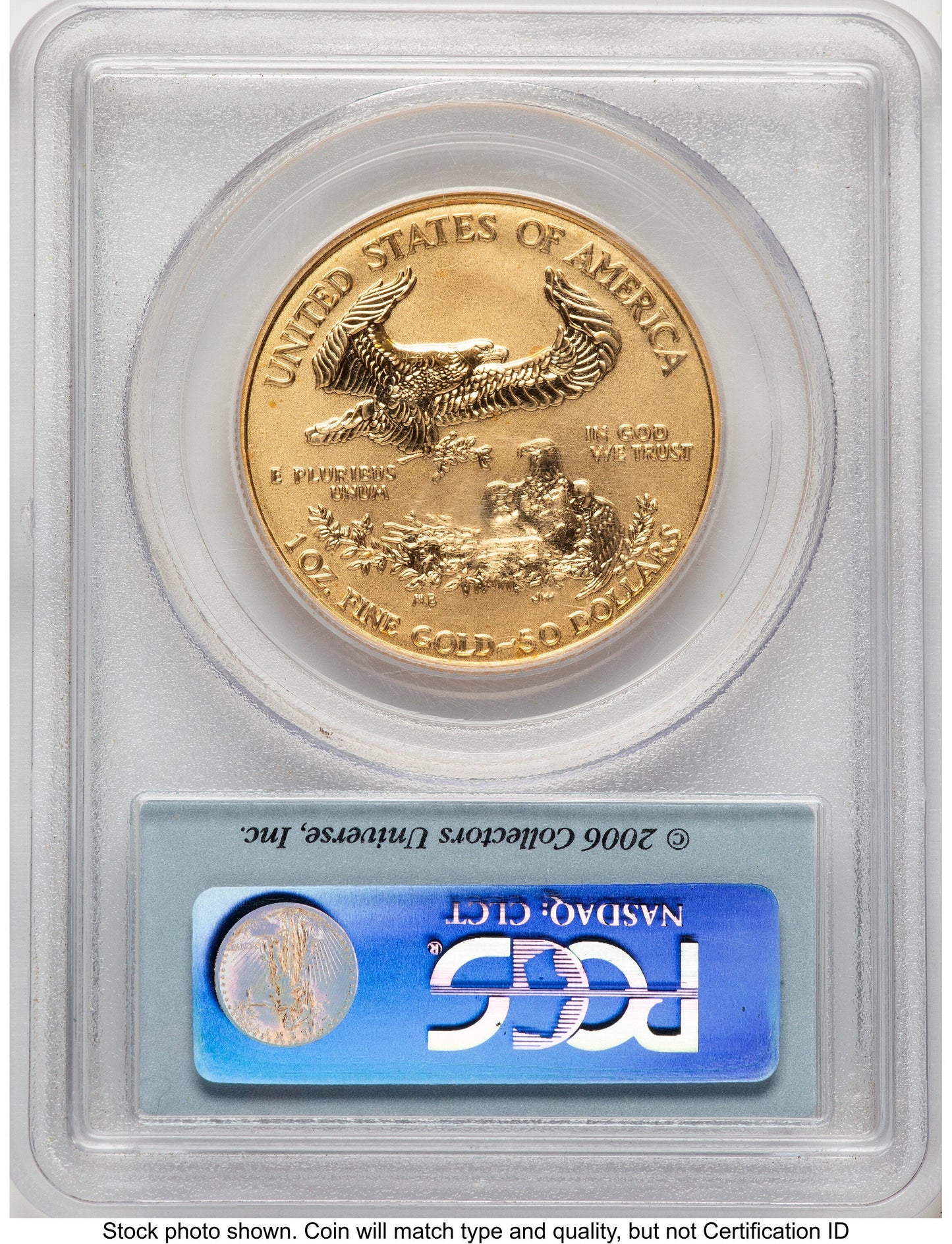 2006-W Reverse Proof Gold Eagle 1 oz FS Flag PCGS PR70