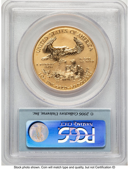2006-W Reverse Proof Gold Eagle 1 oz FS Flag PCGS PR70