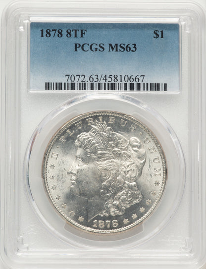 1878 8TF Morgan Dollar PCGS MS63