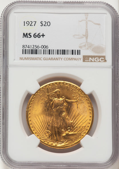 1927 $20 Saint-Gaudens Double Eagle NGC MS66+