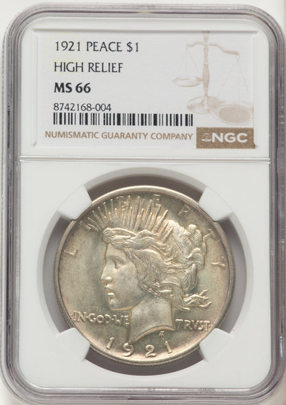 1921 Peace Dollar NGC MS66