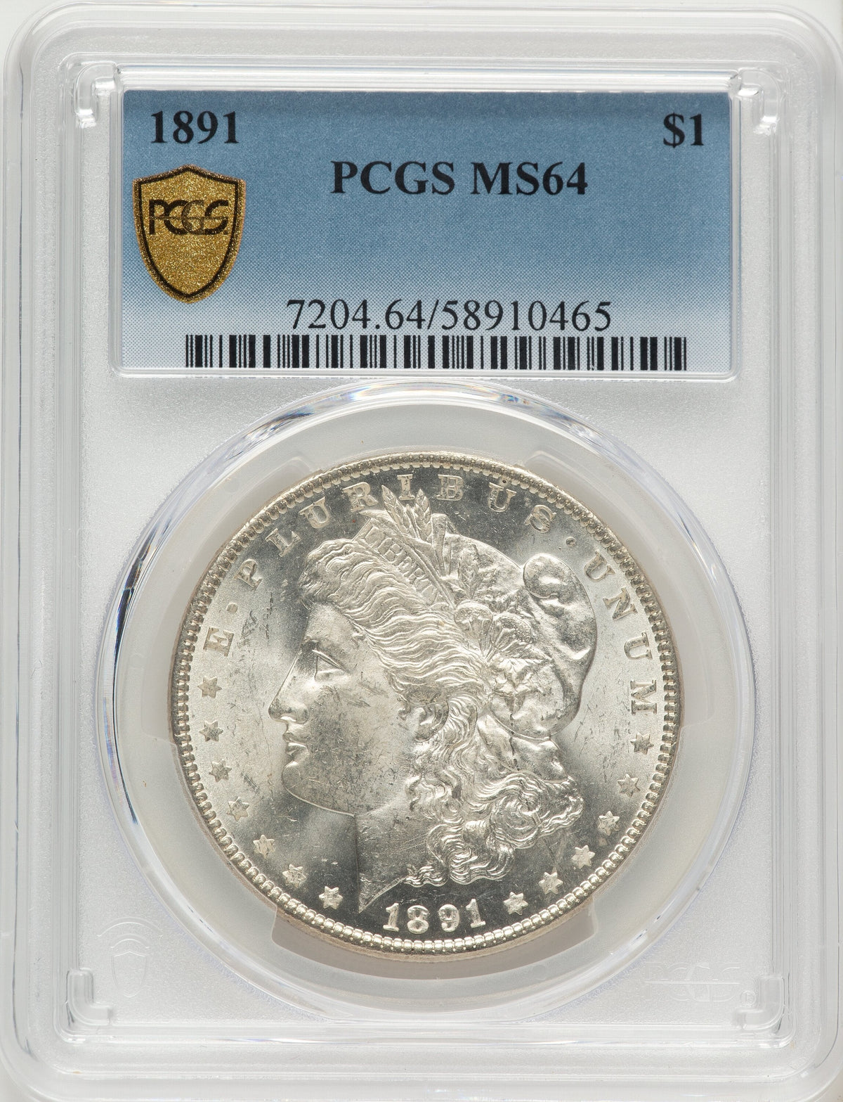 1891 Morgan Dollar PCGS MS64