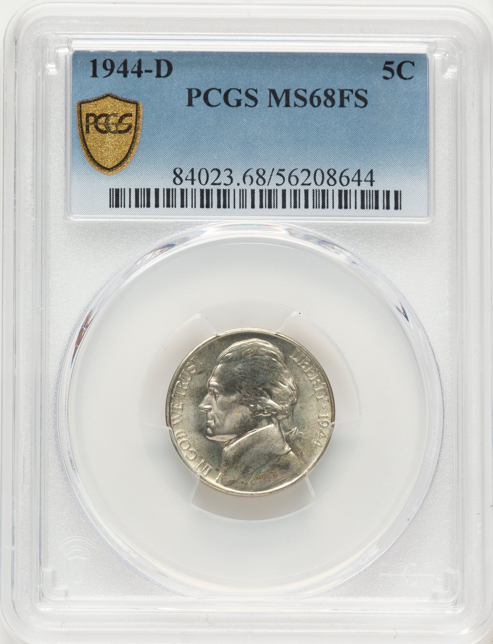 1944-D 5C FS Jefferson Nickel PCGS MS68