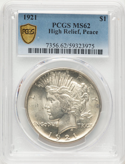 1921 Peace Peace Dollar PCGS MS62