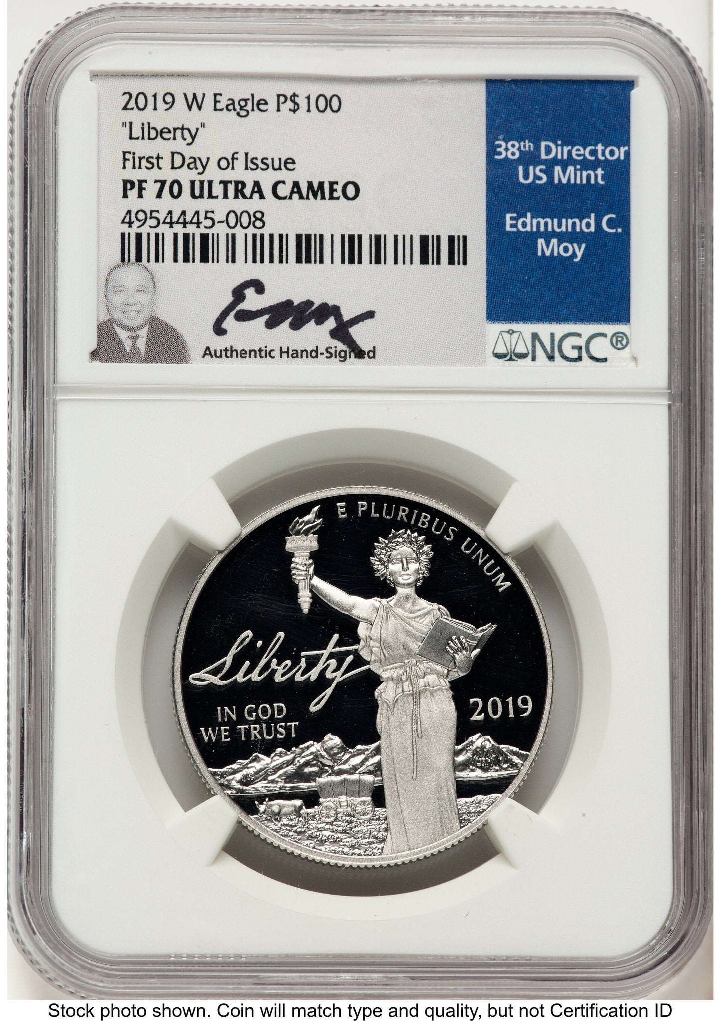 2019-W Proof Platinum Eagle 1 oz FDI NGC PF70 Ed Moy