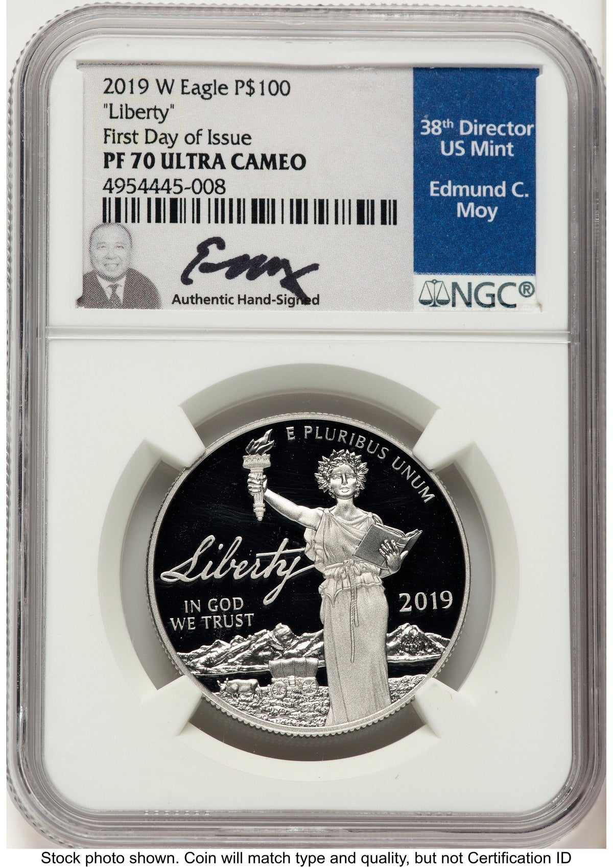 2019-W Proof Platinum Eagle 1 oz FDI NGC PF70 Ed Moy