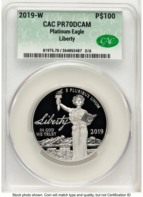 2019-W Proof Platinum Eagle 1 oz Non Designation CACG PR70
