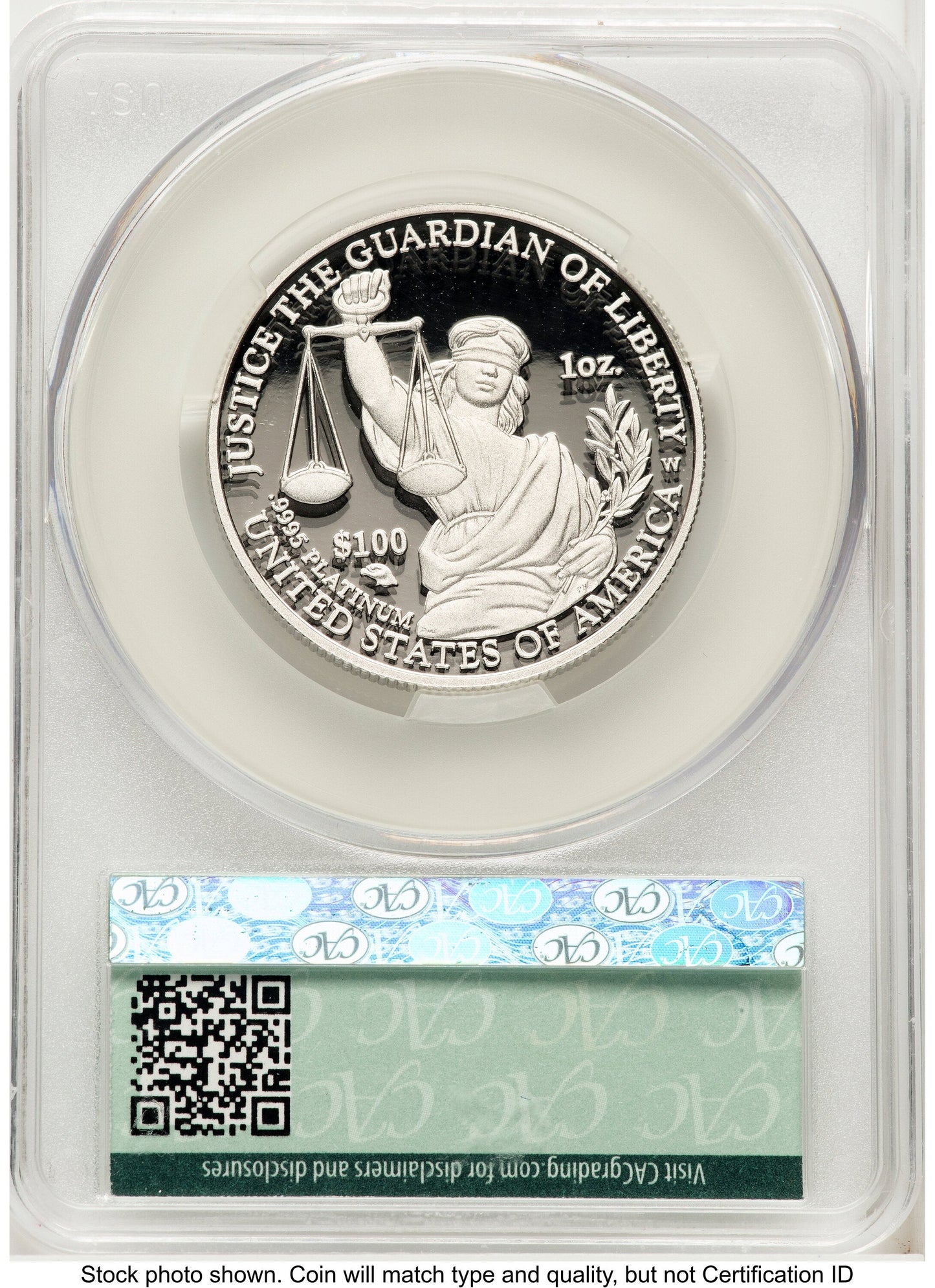 2010-W Proof Platinum Eagle 1 oz First Delivery CACG PR70