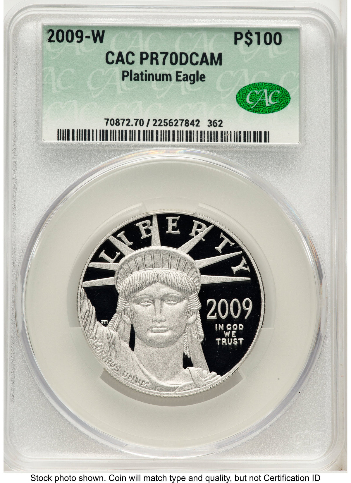 2009-W Proof Platinum Eagle 1 oz Non Designation CACG PR70