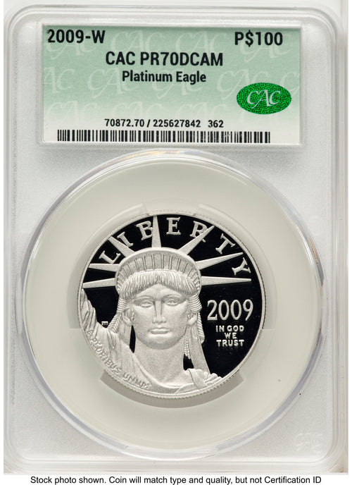 2009-W Proof Platinum Eagle 1 oz Non Designation CACG PR70