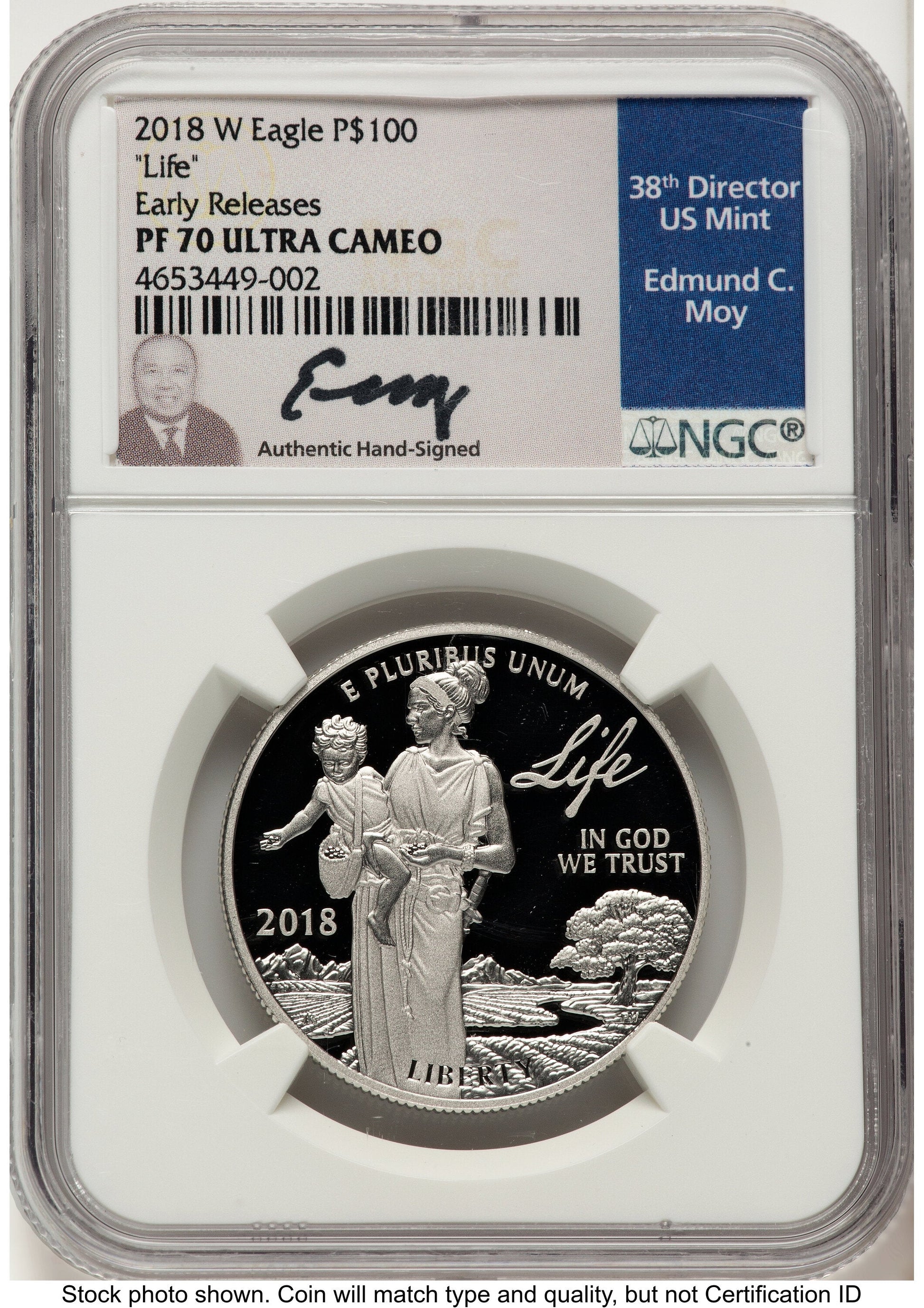 2018-W Proof Platinum Eagle 1 oz ER NGC PF70 Ed Moy
