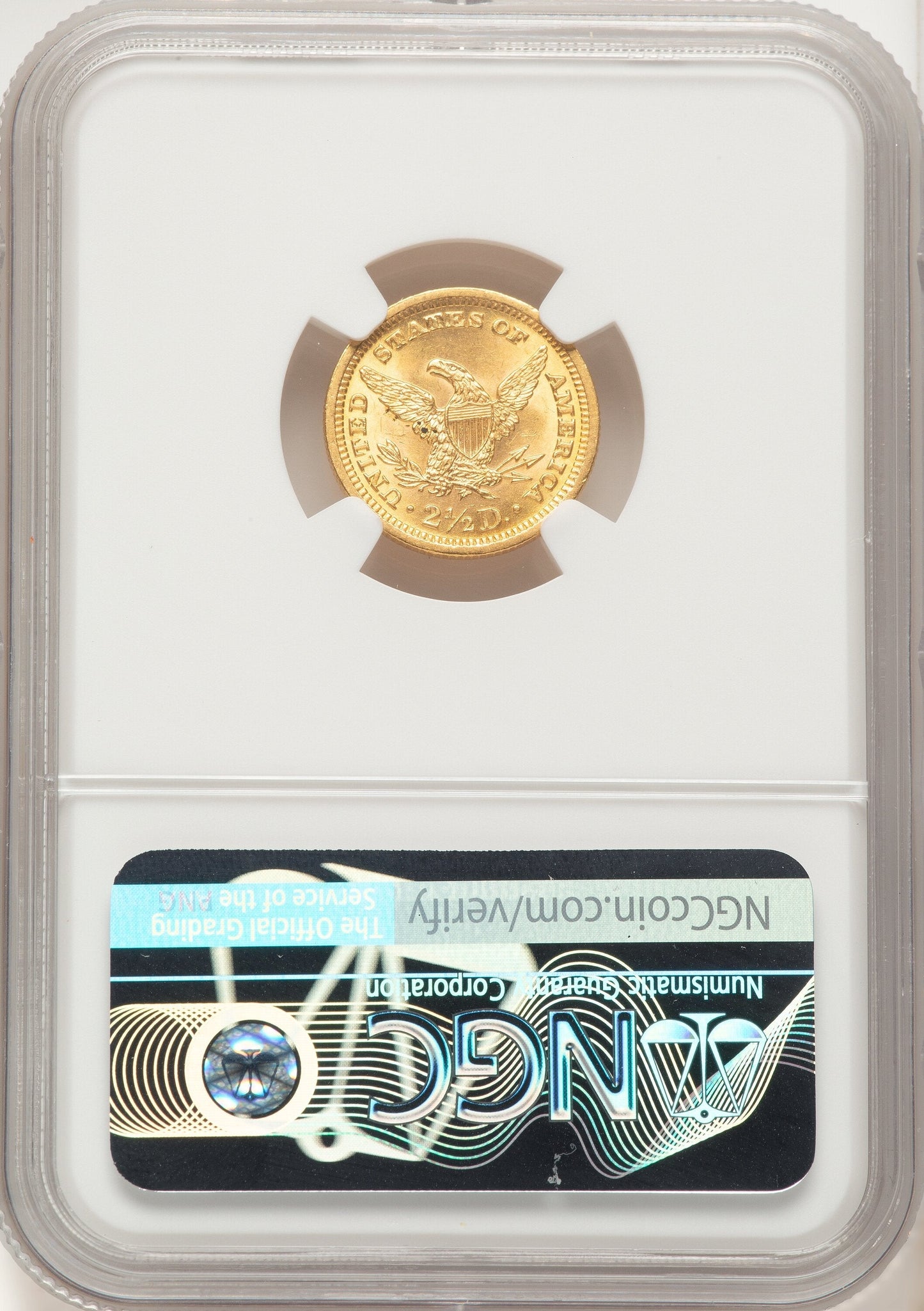 1893 $2.50 Liberty Quarter Eagle NGC MS62