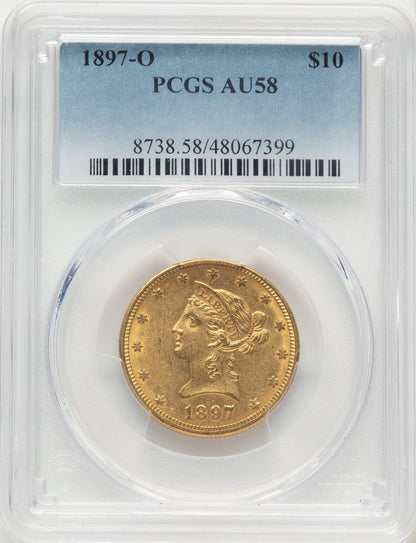 1897-O $10 Liberty Eagle PCGS AU58