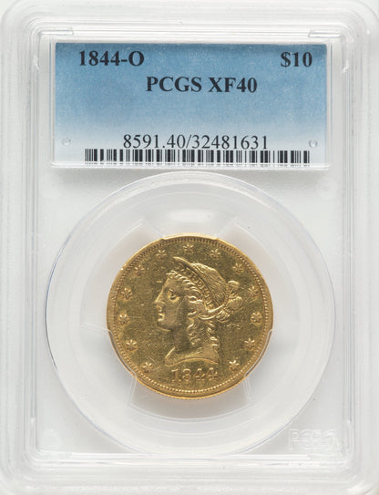 1844-O $10 Liberty Eagle PCGS XF40