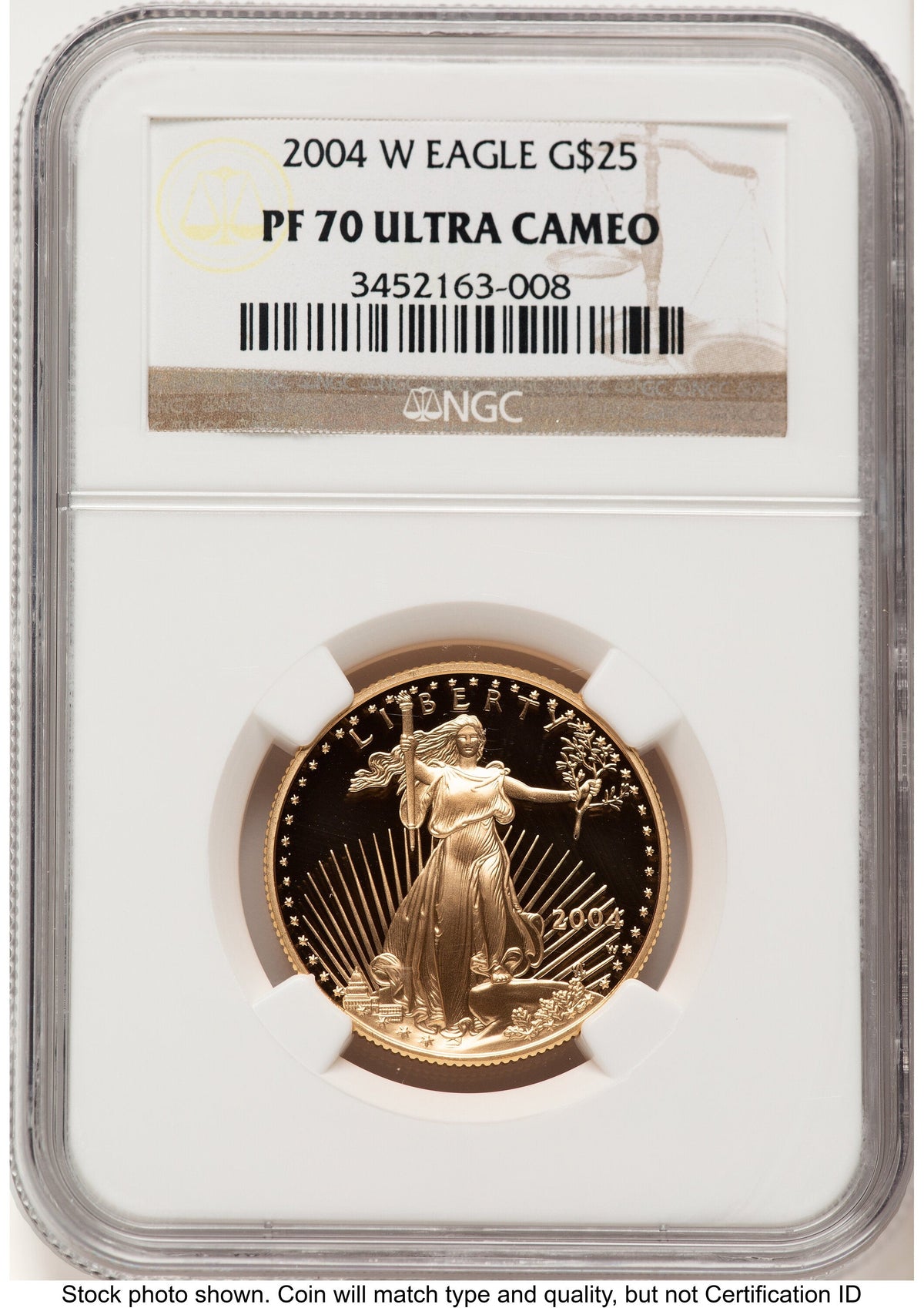 2004-W Proof Gold Eagle 1/2 oz Brown Label NGC PF70