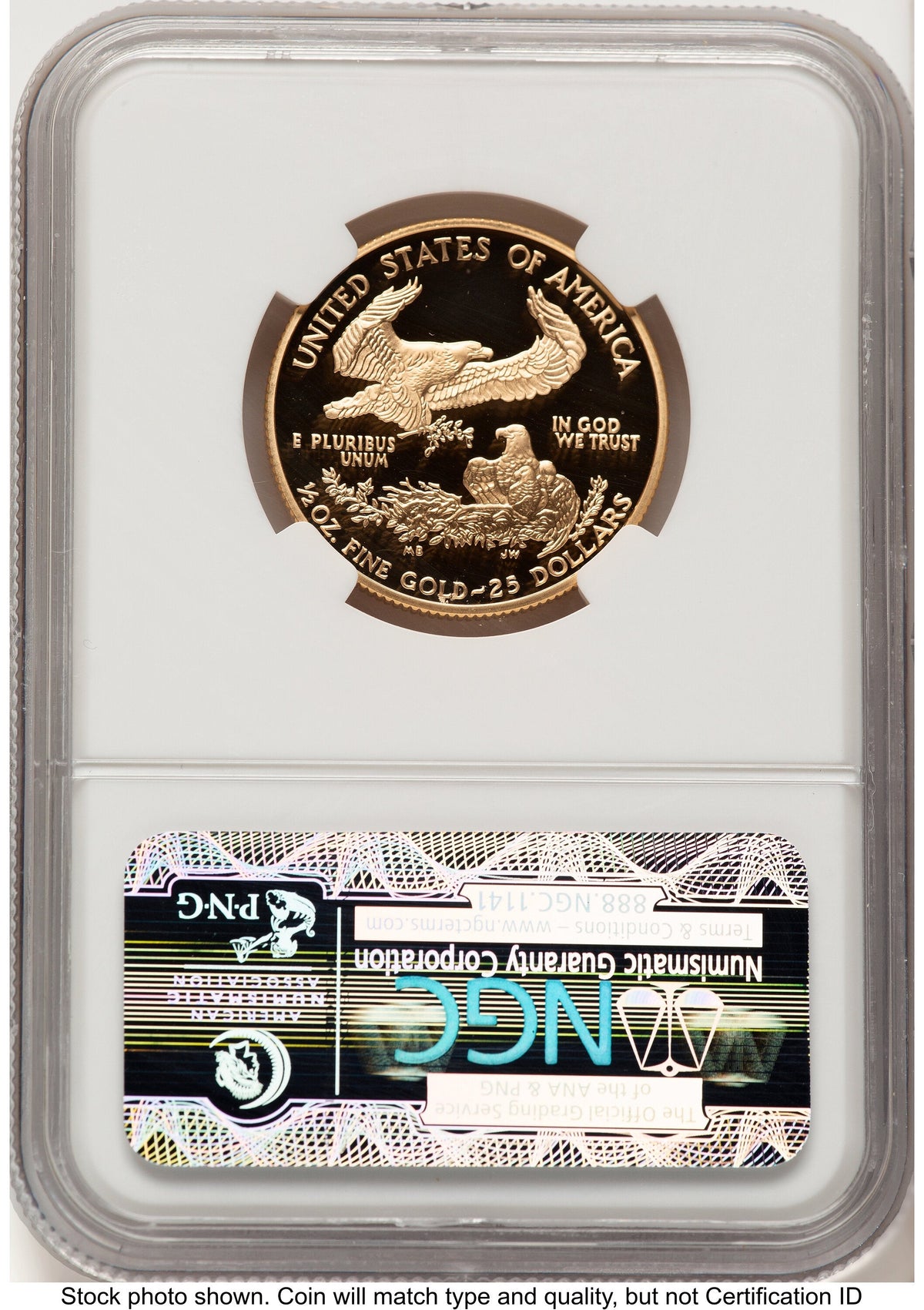 2004-W Proof Gold Eagle 1/2 oz Brown Label NGC PF70