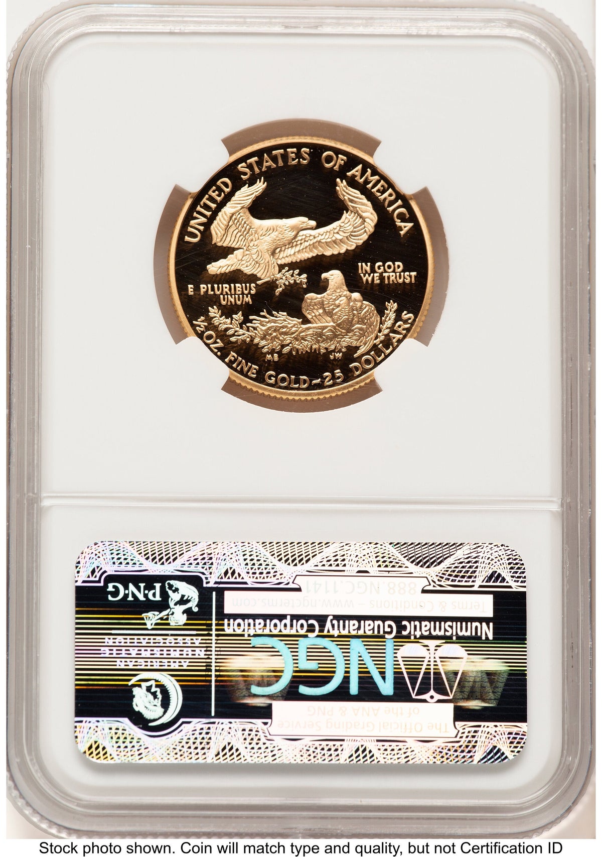 2005-W Proof Gold Eagle 1/2 oz Brown Label NGC PF70