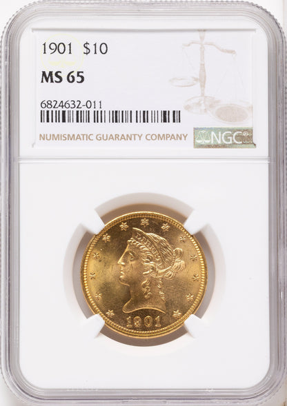 1901 $10 Liberty Eagle NGC MS65