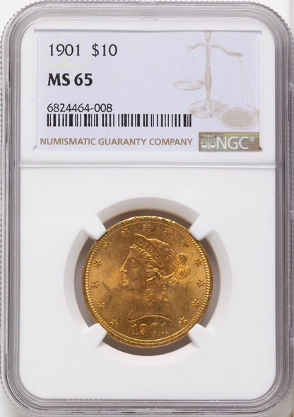 1901 $10 Liberty Eagle NGC MS65