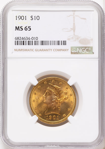 1901 $10 Liberty Eagle NGC MS65