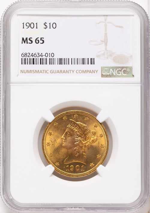 1901 $10 Liberty Eagle NGC MS65