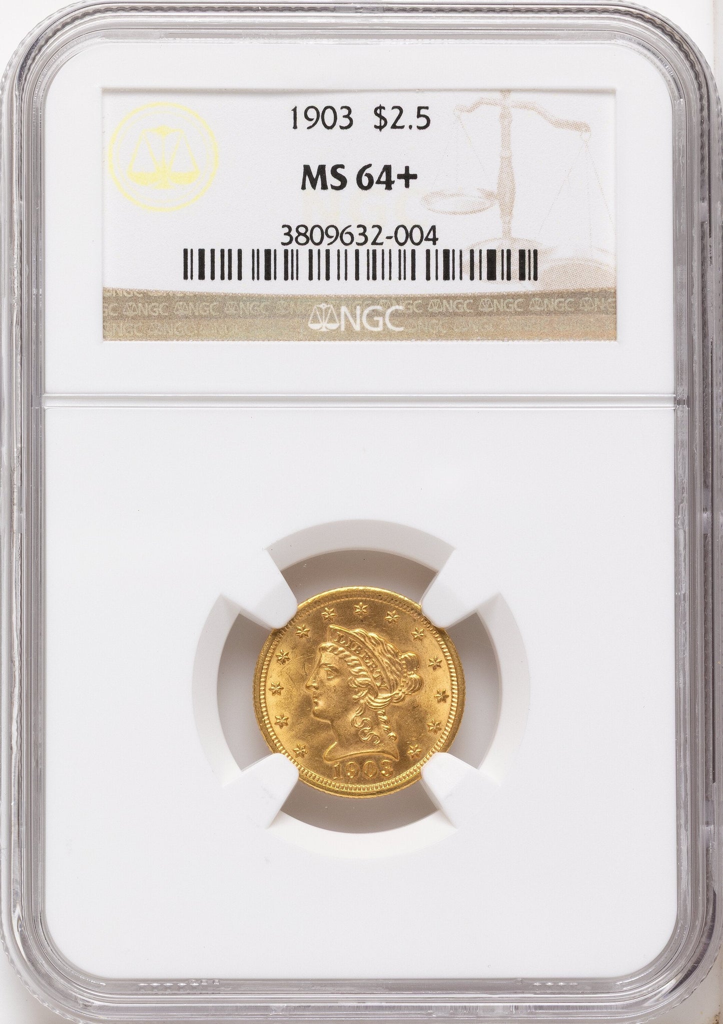 1903 $2.50 Liberty Quarter Eagle NGC MS64+