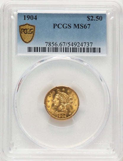 1904 $2.50 Liberty Quarter Eagle PCGS MS67