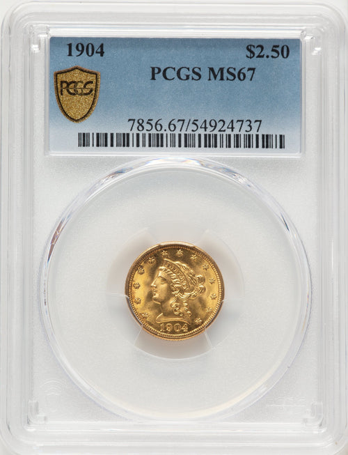 1904 $2.50 Liberty Quarter Eagle PCGS MS67