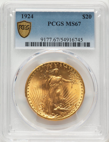 1924 $20 Saint Saint-Gaudens Double Eagle PCGS MS67