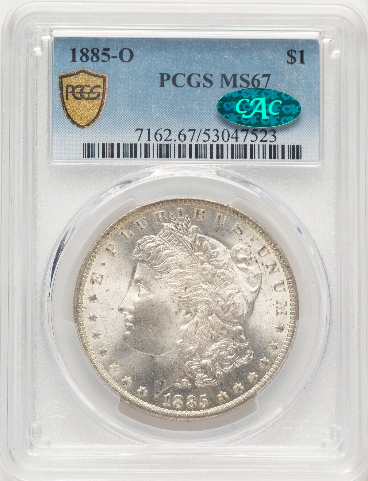 1885-O CAC Morgan Dollar PCGS MS67