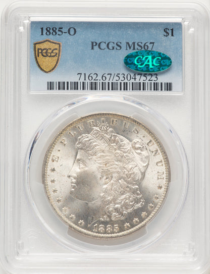 1885-O CAC Morgan Dollar PCGS MS67