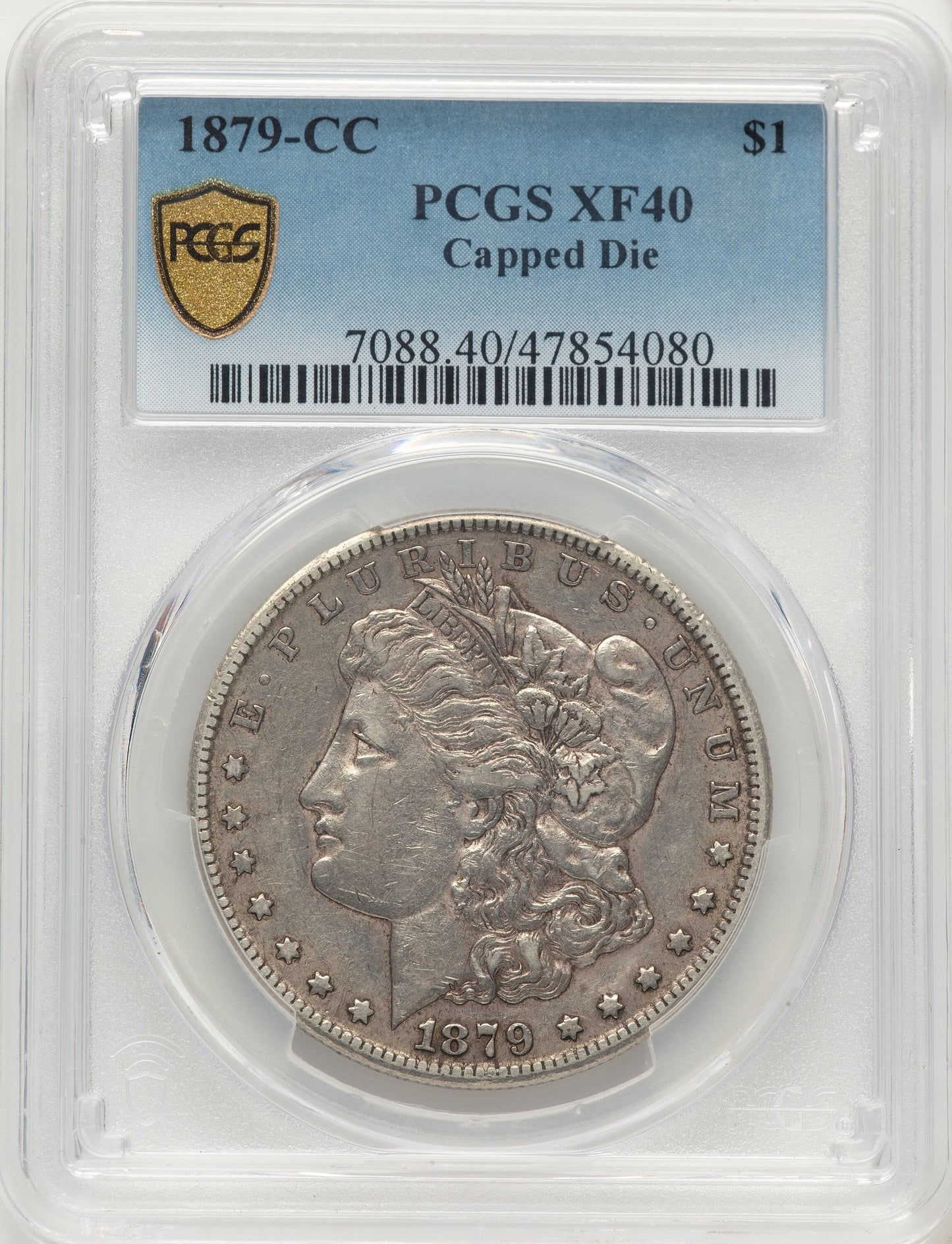 1879-CC CAPPED DIE Morgan Dollar PCGS XF40