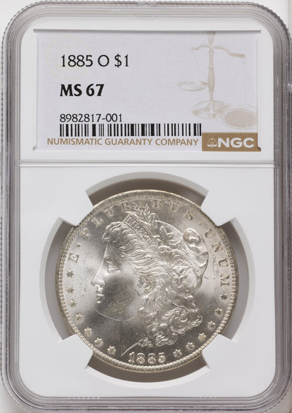 1885-O Morgan Dollar NGC MS67
