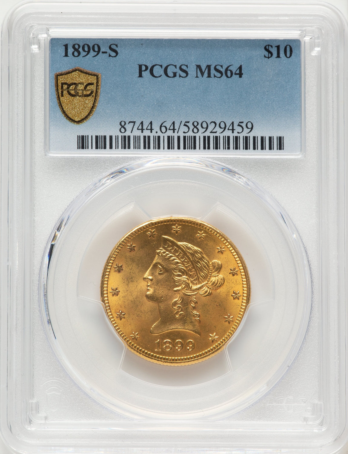 1899-S $10 Liberty Eagle PCGS MS64