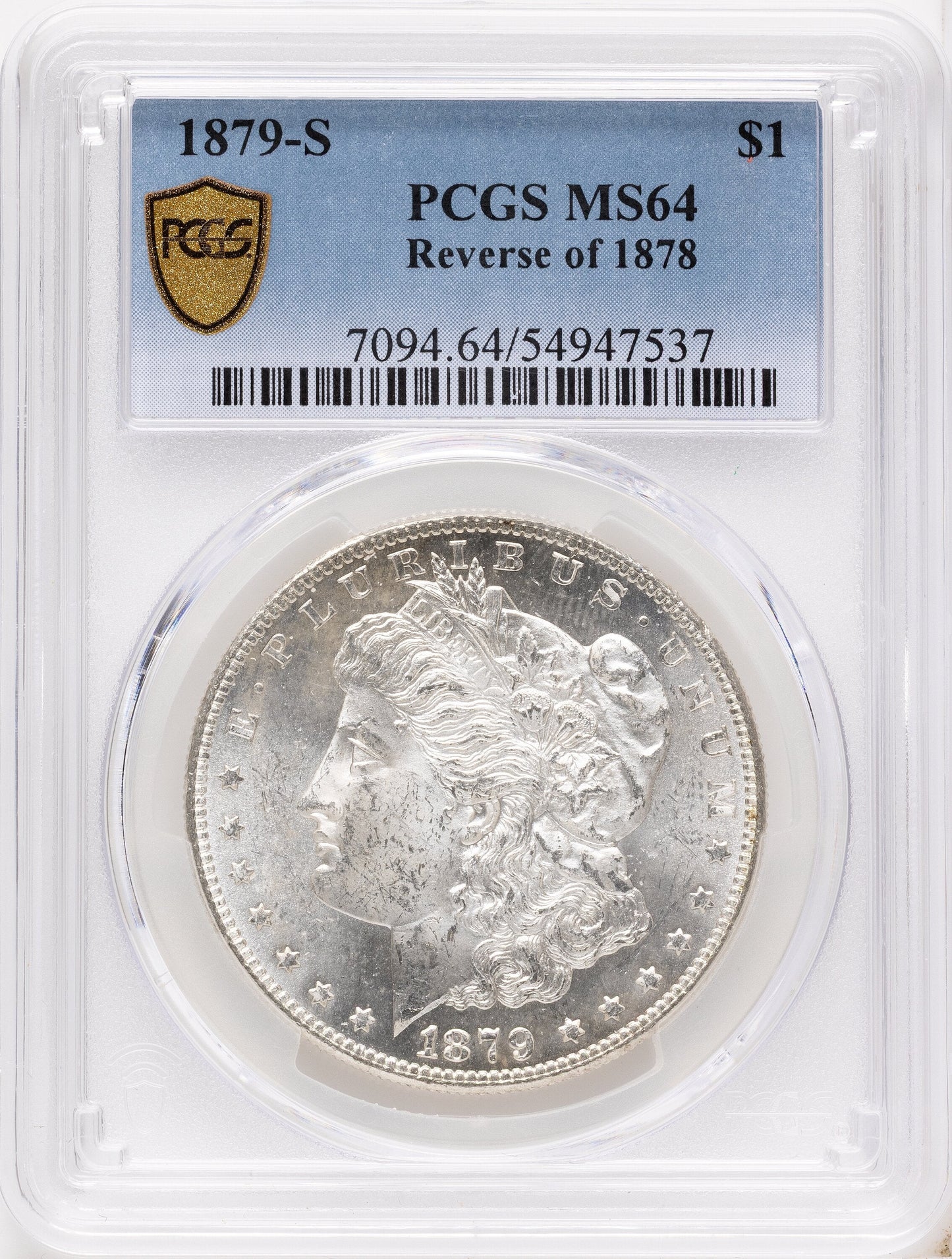 1879-S Reverse of 1878 Morgan Dollar PCGS MS64