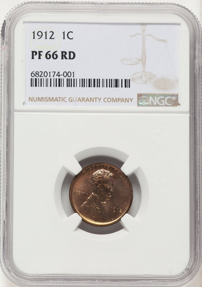 1912 1C RD Proof Lincoln Cent NGC PR66